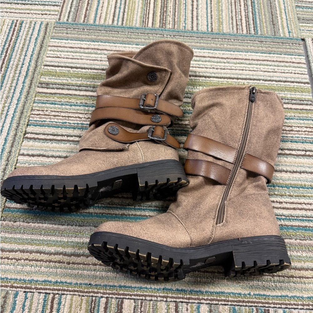 Blowfish Malibu Rider Moto Boots | Buckle Strap Vegan Boots | Size 7 - Picture 9 of 15